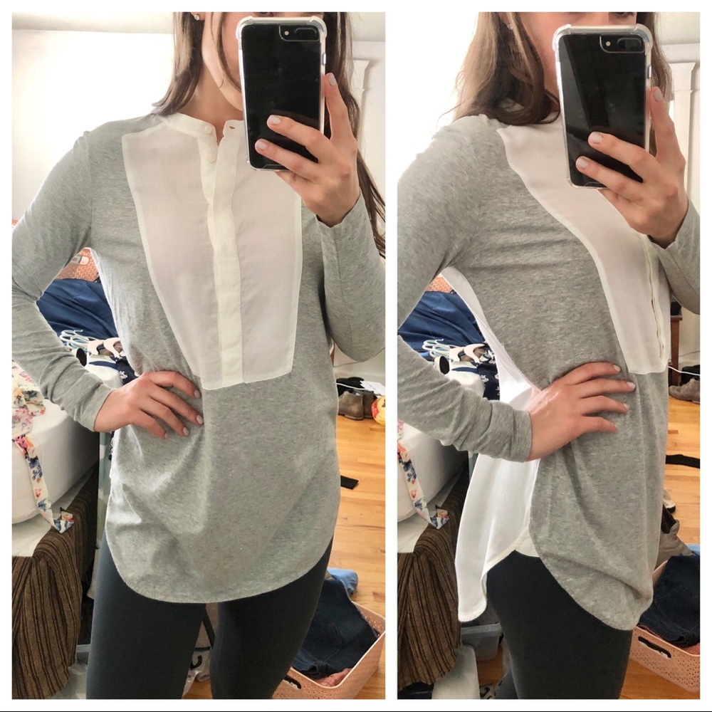 VINCE Buttoned Placket Tunic